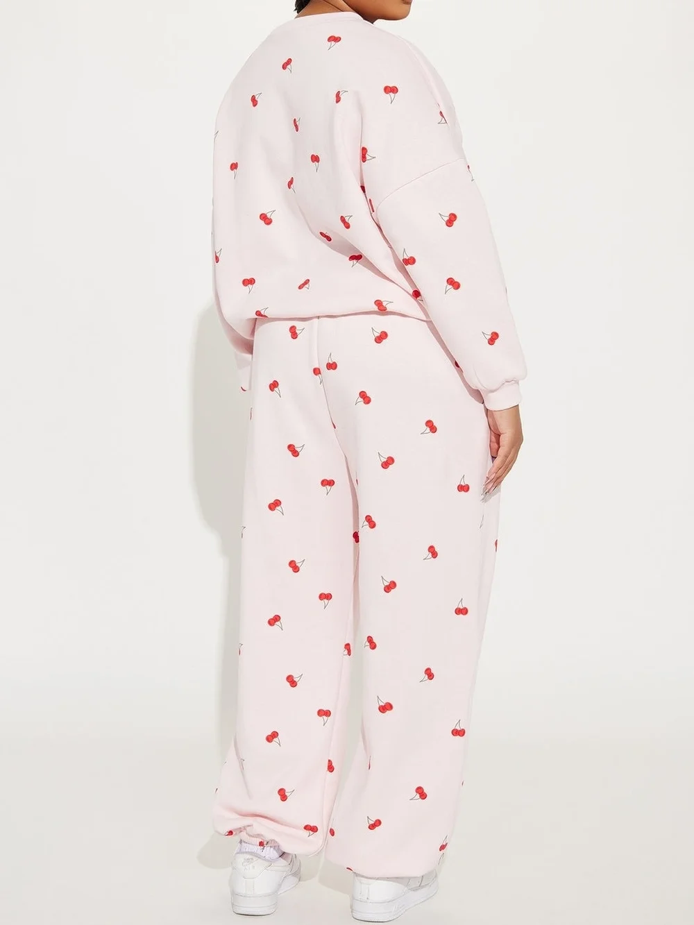Kids Cherry-Print Pink Pajama Set